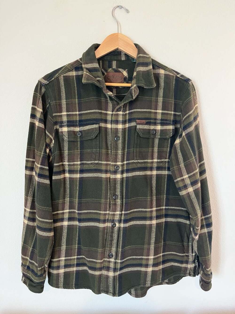 Orvis, Shacket Plaid Flannel, Heavy Duty, Outdoorsy, Utility, Green,M